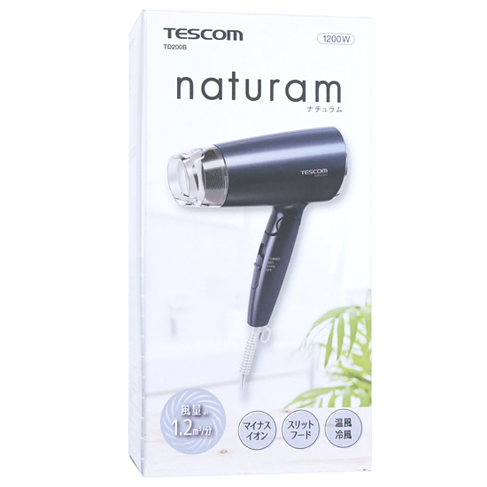 【新品】テスコム　マイナスイオンヘアードライヤー naturam TD200B-A　ネイビー