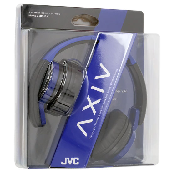 【新品】JVC　ステレオミニヘッドホン　HA-S200-BA　ブラック&ブルー