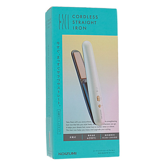 【新品】KOIZUMI　コードレスストレートアイロン　KHS-8640/W　ホワイト