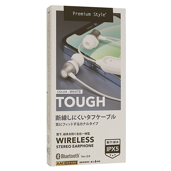 【新品】PGA　ワイヤレスステレオイヤホン Premium Style　PG-BTE12CE2WH　ホワイト