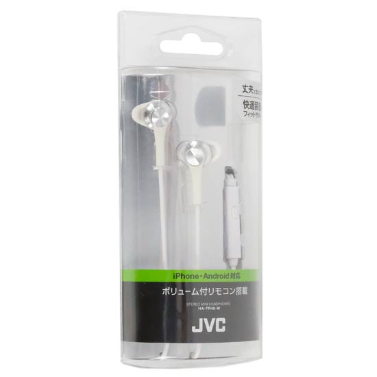 【新品】JVC　ステレオミニヘッドホン　HA-FR46-W　ホワイト