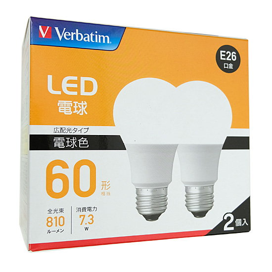 【新品】三菱ケミカルメディア　LED電球 Verbatim　LDA7L-G/LCV2X2　電球色