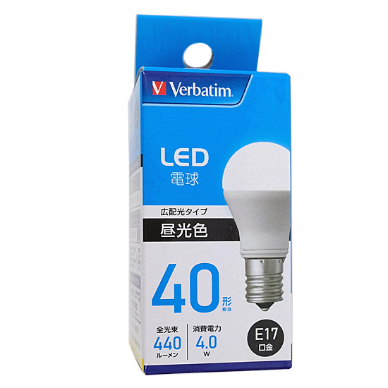 【新品】三菱ケミカルメディア　LED電球 Verbatim　LDA4D-E17-G/LV4　昼光色