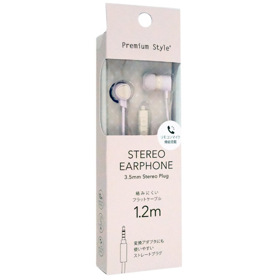 【新品】PGA　ステレオイヤホン Premium Style PG-SECE1PK1　ピンク