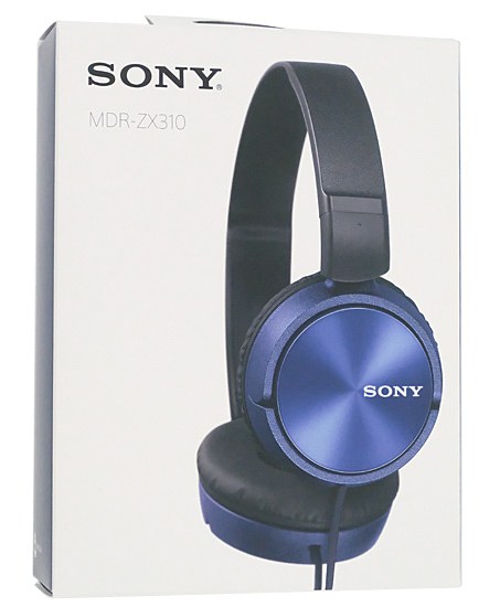 【新品】SONY製　ステレオヘッドホン　MDR-ZX310 (L)　ブルー