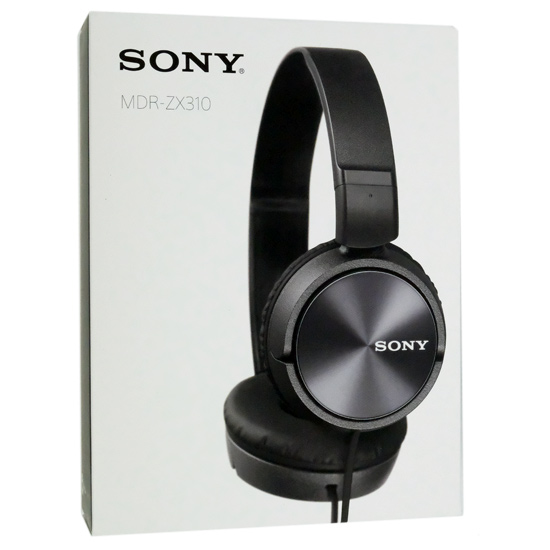 【新品】SONY製　ステレオヘッドホン　MDR-ZX310 (B)　ブラック