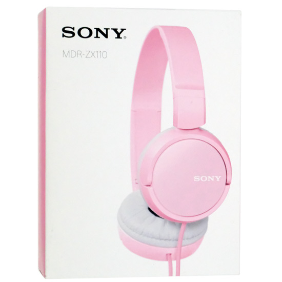 【新品】SONY製　密閉型 折りたたみ式ヘッドホン　MDR-ZX110 (P)　ピンク