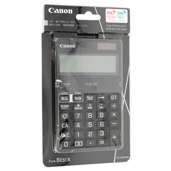 【新品】CANON　チルト式卓上電卓　KS-1250TUV-BK　ピュアブラック