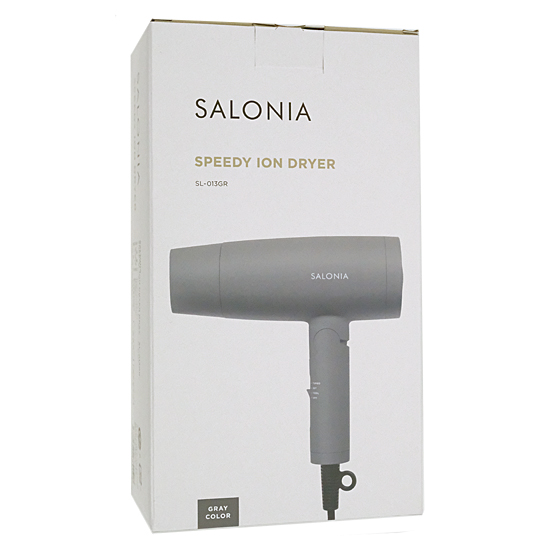 【新品】SALONIA　スピーディーイオンドライヤー　SL-013GR　GRAY