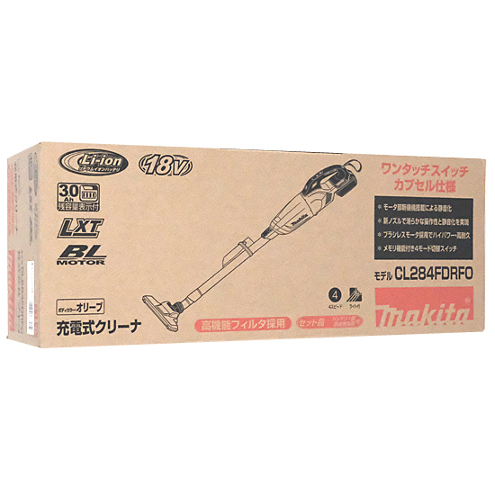 【新品】マキタ　充電式クリーナ 18V バッテリー・充電器付　CL284FDRFO　オリーブ