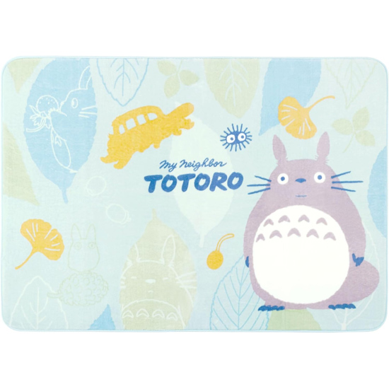 【新品】センコー　となりのトトロ ふんわりやわらかラグマット 森のパズル 約130×180cm　27986　グリーン