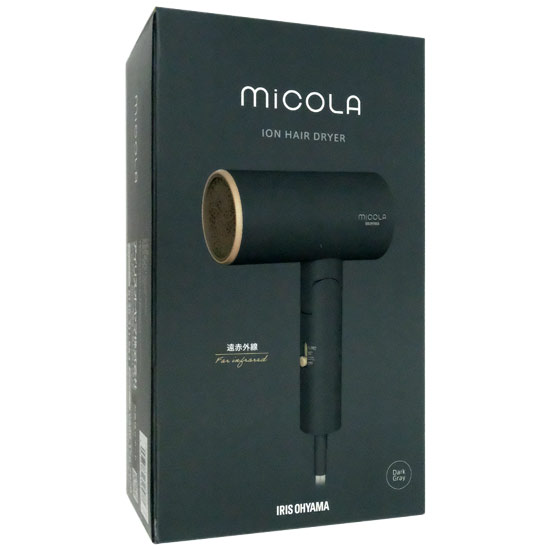 【新品】アイリスオーヤマ　イオンドライヤー MiCOLA　HDR-M201-H　ダークグレー