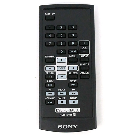 【新品】【新品(開封のみ)】 SONY　ポータブルDVDプレーヤー用リモコン RMT-D191