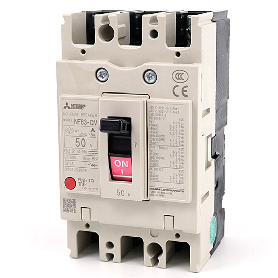 【新品】三菱電機　ノーヒューズ遮断器　NF63-CV 3P 50A