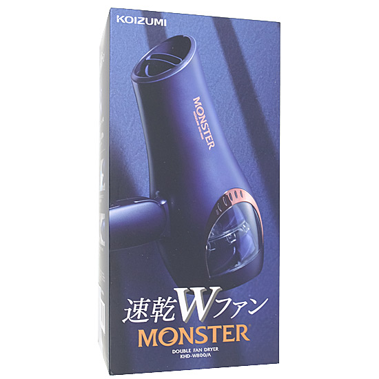 【新品】【新品訳あり(箱きず・やぶれ)】 KOIZUMI　ダブルファンドライヤー モンスター　KHD-W800/A　ネイビー