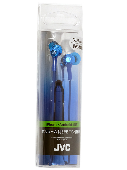 【新品】JVC　ステレオミニヘッドホン　HA-FR26-A　ブルー