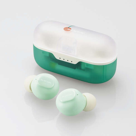 【新品】ELECOM　完全ワイヤレスBluetoothヘッドホン　LBT-TWS16CSGN　メロン
