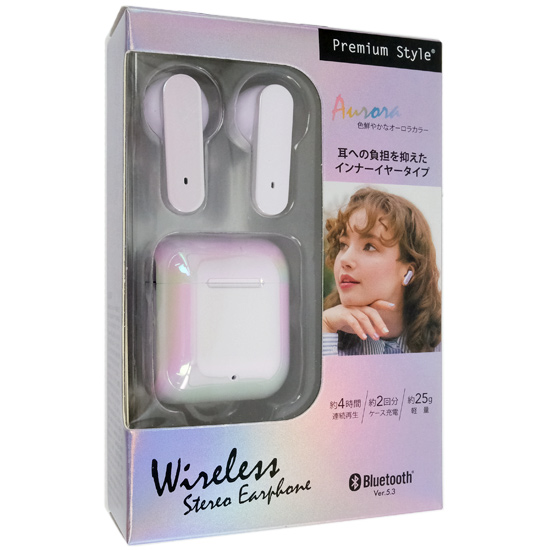 【新品】PGA　完全ワイヤレス ステレオイヤホン Premium Style PG-BTE18TW4PP　パープル