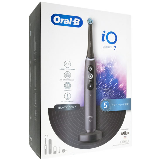 【新品】Braun　電動歯ブラシ オーラルB iO7　iOM72J22BDBK-W