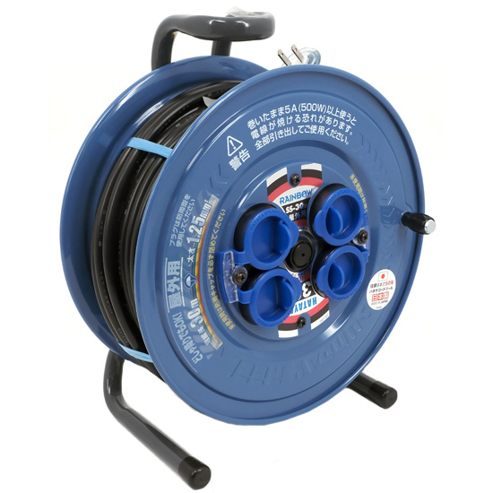 【新品】【新品(開封のみ)】 　　ハタヤ　防雨型防雨サンデーレインボーリール 15A 30m　SS-30
