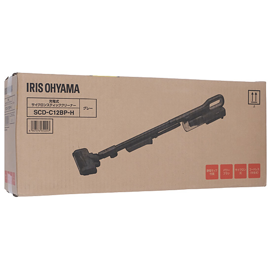 【新品】IRIS OHYAMA　充電式サイクロンスティッククリーナー　SCD-C12BP-H　グレー