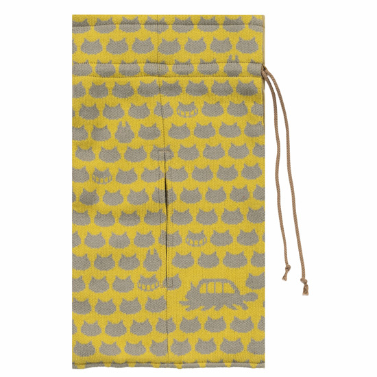 【新品】センコー　ニット生地のティッシュケース となりのトトロ ネコバスニット　65733　イエロー