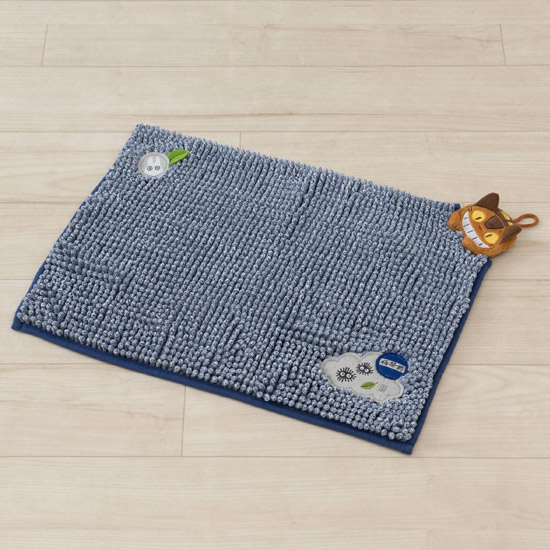 【新品】【新品(開封のみ)】 センコー　フリーマット 吸水・速乾 となりのトトロ もこもこネコバス　65611　ネイビーブルー