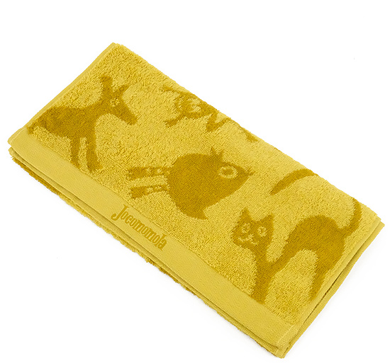 【新品】【新品(開封のみ)】 センコー　ハンドタオル ホコモモラ 約34×70cm　62439　アニマル/イエロー