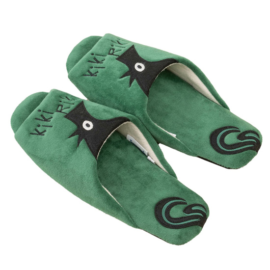 【新品】【新品(開封のみ)】 センコー　スリッパ ホコモモラ 適応サイズ 約24〜26cm　62359　キキリキー/グリーン