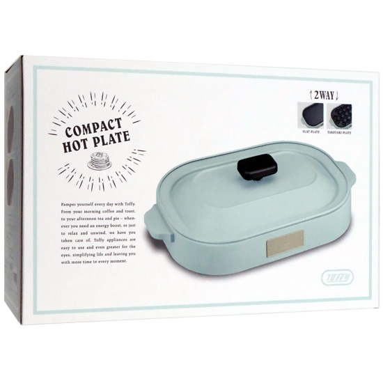 【新品】【新品訳あり(箱きず・やぶれ)】 ラドンナ　コンパクトホットプレート Toffy　K-HP1-PA　ペールアクア