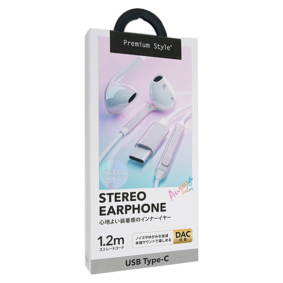 【新品】PGA　USB Type-C ステレオイヤホン　PG-ARSEIE2WH1