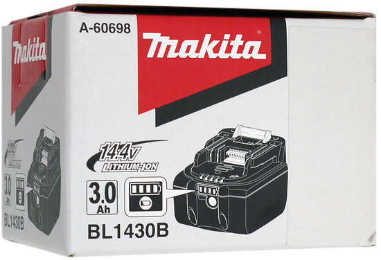 【新品】【新品(箱きず・やぶれ)】 マキタ　リチウムイオンバッテリー 3Ah BL1430B A-60698
