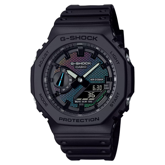 【新品】CASIO　腕時計 G-SHOCK Rainbow Brick Wall series　GA-2100RW-1AJF