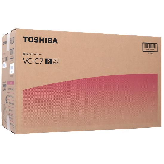 【新品】【新品(開封のみ)】 TOSHIBA　サイクロン式クリーナー トルネオ ミニ　VC-C7(R)　グランレッド