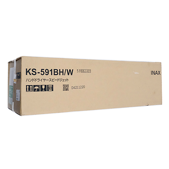 【新品】【新品(開封のみ)】 INAX　ハンドドライヤー スピードジェット壁掛け衛生強化タイプ　KS-591BH/W