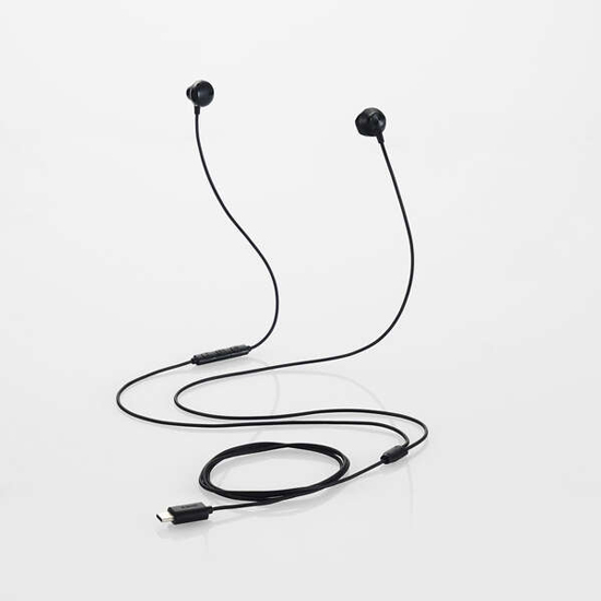 【新品】ELECOM　デジタル式USB Type-Cヘッドホン インナーイヤー型　EHP-DF13IMBK　ブラック