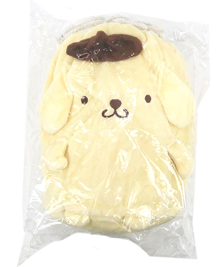 【新品】【新品(開封のみ)】 丸眞　マスコット巾着付きブランケット サンリオ ポムポムプリン ふわふわプリン　3245012100