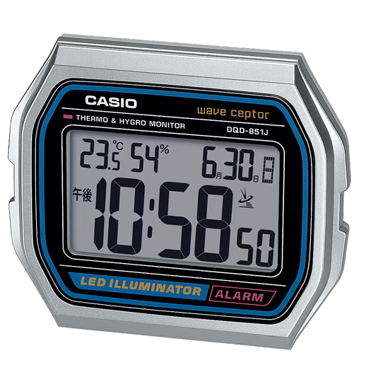 【新品】CASIO　目覚まし時計 wave ceptor　DQD-851J-8JF