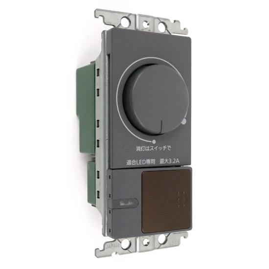 【新品】【新品(開封のみ・箱きず・やぶれ)】 Panasonic　スクエア LED 埋込逆位相調光スイッチC　WTT57583A1　ダークブラウン