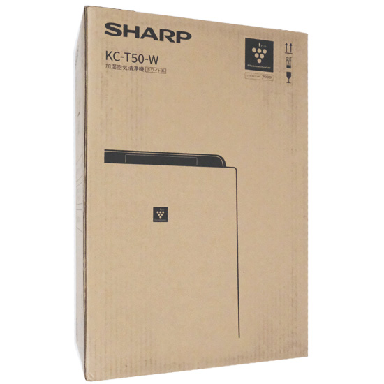 【新品】【新品(開封のみ・箱きず・やぶれ)】 SHARP　加湿空気清浄機　KC-T50-W　ホワイト