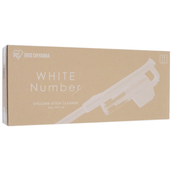 【新品】【新品(開封のみ)】 IRIS OHYAMA　充電式サイクロンスティッククリーナー　SCD-143P-CW　ホワイト