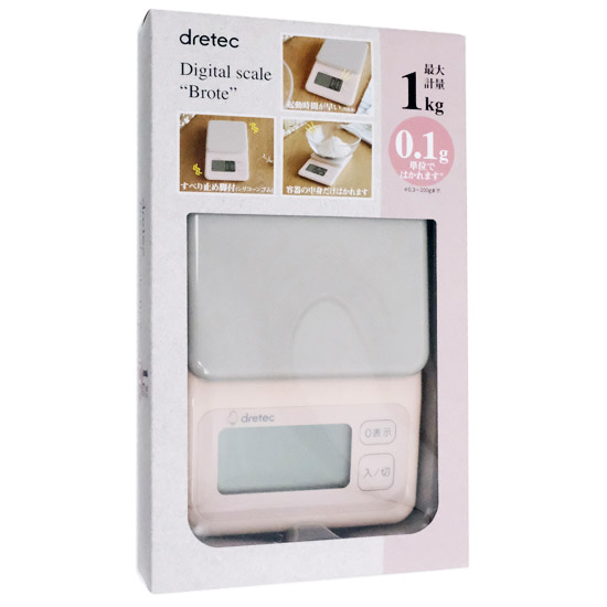 【新品】DRETEC　デジタルスケール ブロート KS-626PK　ピンク