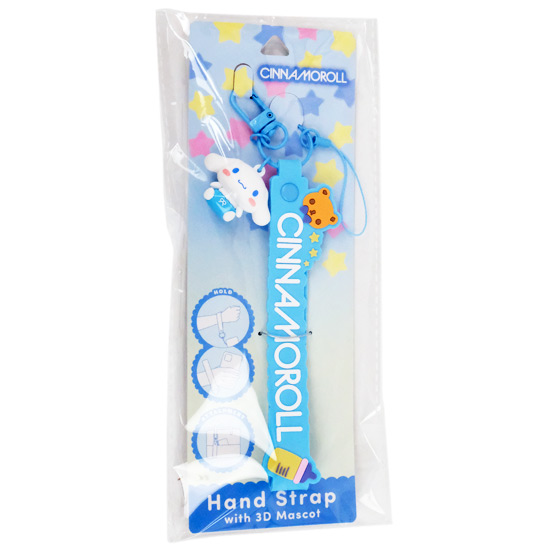 【新品】グルマンディーズ　3Dマスコット付ハンドストラップ サンリオキャラクターズ シナモロール SANG-430CN