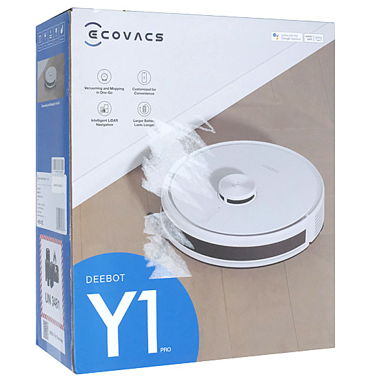 【新品】ECOVACS　ロボット掃除機 DEEBOT Y1 PRO　DLX34-22EE　ホワイト