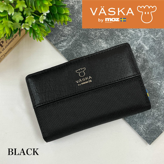 【新品】【新品(開封のみ)】 VASKA by moz　グルーシス L字ファスナー札入れ　VS-0122　ブラック