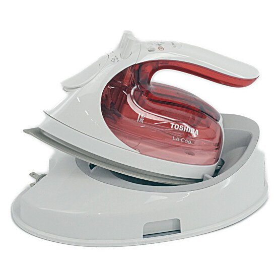 【新品】【新品訳あり(箱きず・やぶれ)】 TOSHIBA　コードレスアイロン コンパクト 美(ミ)ラクルLa・Coo　TA-FV460(P)　ピンク