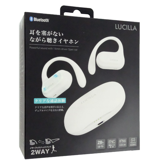 【新品】LUCILLA　完全ワイヤレスイヤホン　TWSOP01WH　ホワイト