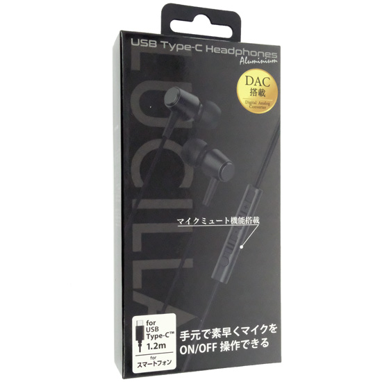 【新品】LUCILLA　Type-Cイヤホン　HPMTCLU01BK　ブラック