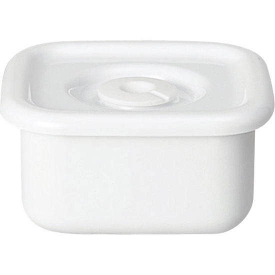 【新品】野田琺瑯　保存容器 ホワイトシリーズ スクウェア 密閉蓋付 Sサイズ　WSM-S