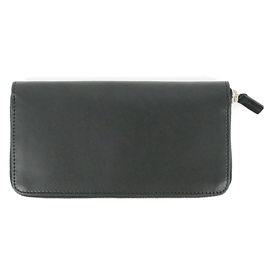 【新品】無印良品　イタリア産 ヌメ革 長財布 黒